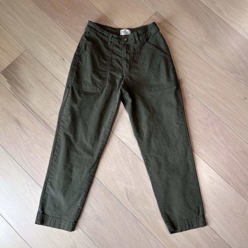 Marine Layer Utility Military Pant Maya Straight Olive Women’s 4